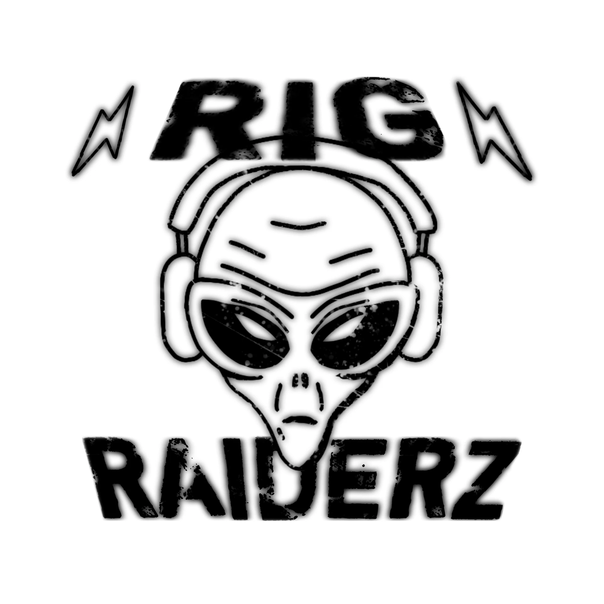 RIG RAIDERZ final black logo on white