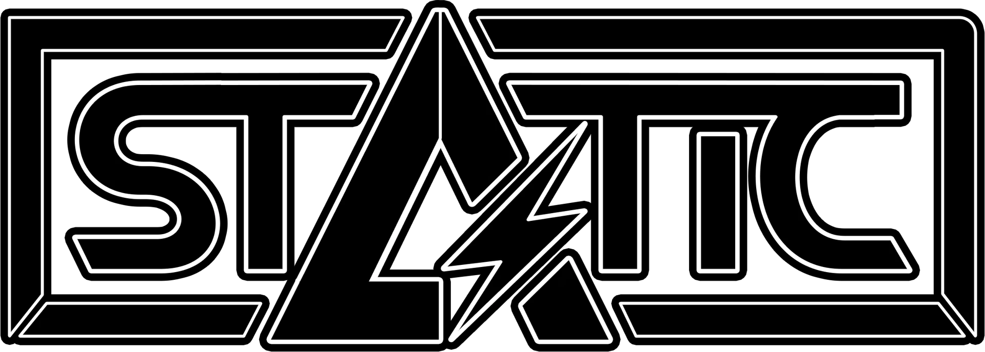 STATIC final outlined logo with central lightning symbol